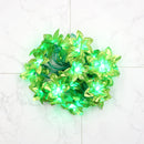 Shiny Green Silicon Flower 24 LED String Fairy Lights