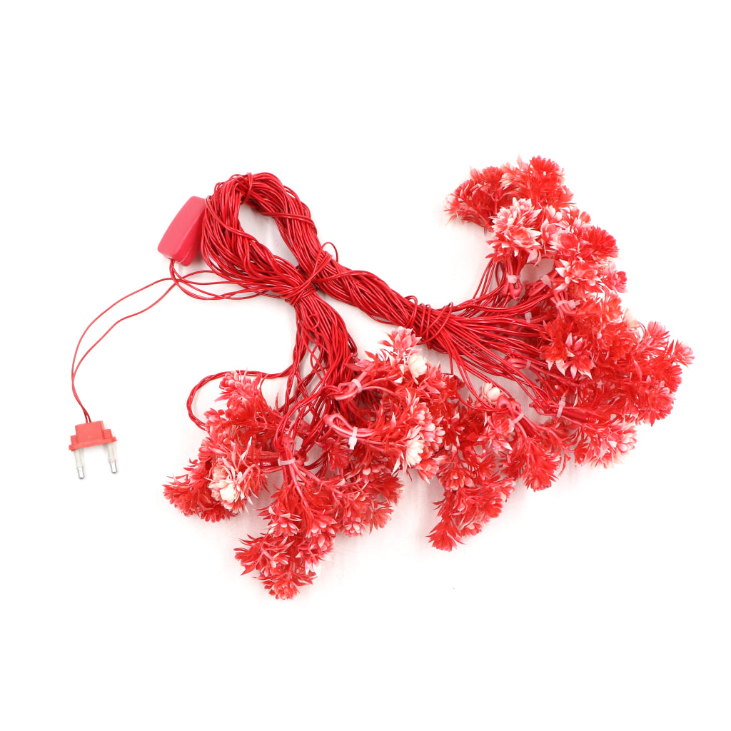 Red Flower with White Tip 24 LED String Fairy Lights