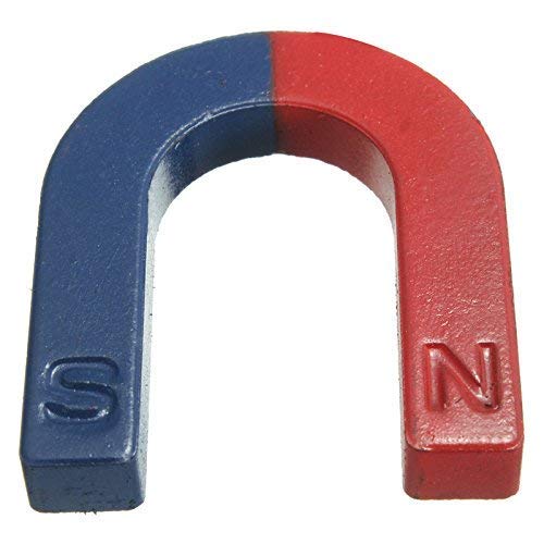 Red Blue Painted Pole U Shaped Horseshoe Magnet 1.5 inch