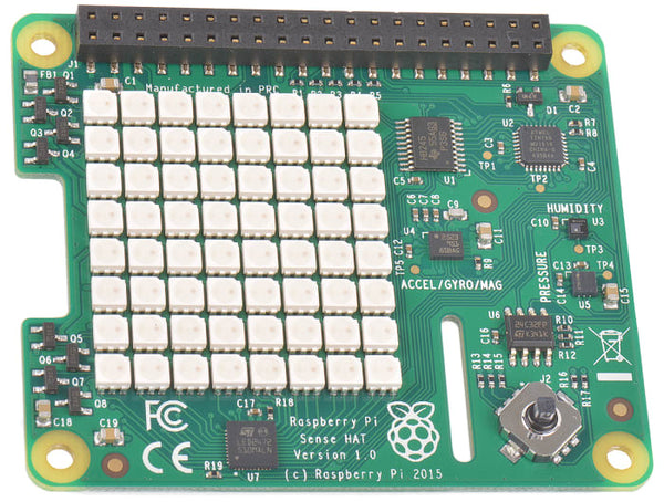 Raspberry Pi Sense HAT with LED Matrix & Environmental Sensors