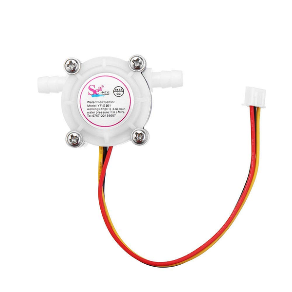 YF-S401 Water Flow Sensor Flowmeter 0.3-6L/min 3.5mm White