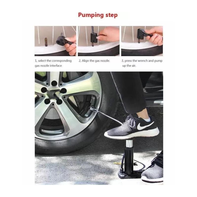 Portable Mini Foot Pump Inflator For Bike/Cars/Cycle/Ball