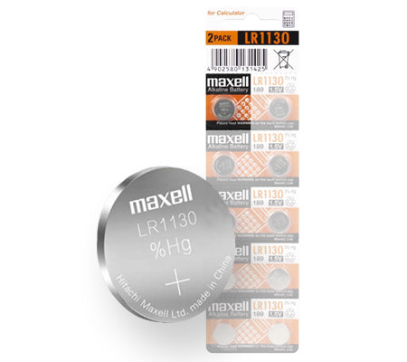 Maxell: LR1130 1.5V Non rechargeable Round Alkaline Button Battery