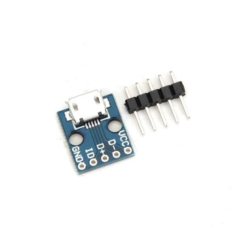 Micro USB Breakout Board Power Charging Module Blue