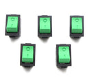 Mini Rocker Switch Green + Black(BG) 2 Pin SPST ON-OFF 250V