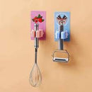 Mop and Broom Holder With Sticky Cartoon Sticker