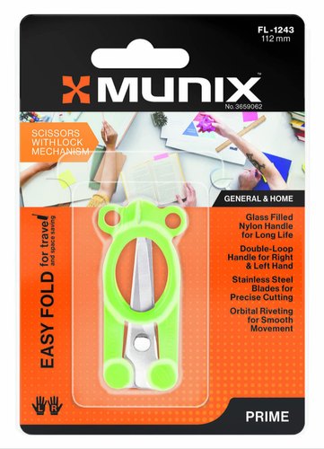 Munix: FL-1243 Mini Portable Folding Scissor for DIY/ Travel/ Home Use