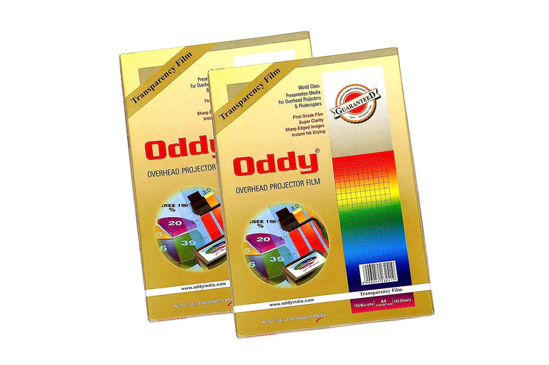 Oddy: 100-Microns A4 OHP Sheets Clear Transparent Polyester Film [Pack