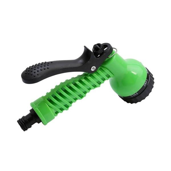 7-Way Garden Hose Nozzle Water Spray Gun Plastic Connector Tap Adapter Set