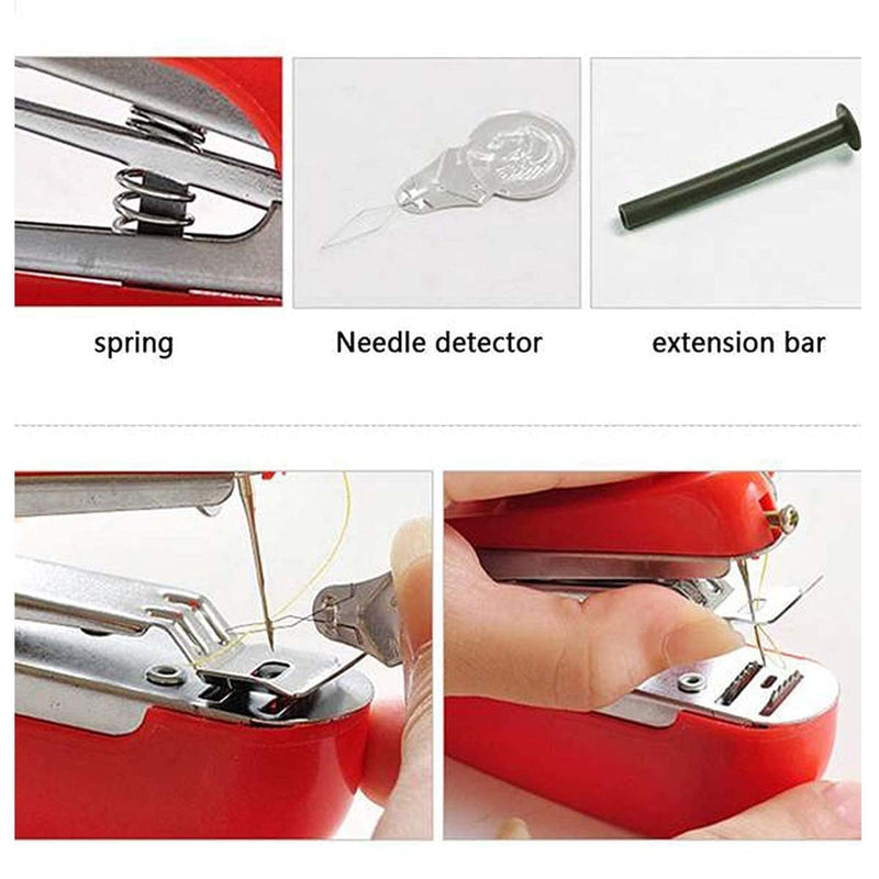 Portable Mini Lightweight Cordless Hand-Operated Manual Stapler Size Tailoring Sewing Stitch Machine