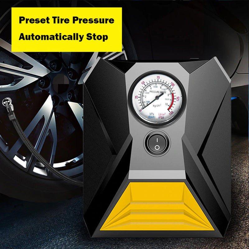 Rapid Mini Portable Electric Cars Tyre Inflator Air Compressor Analog