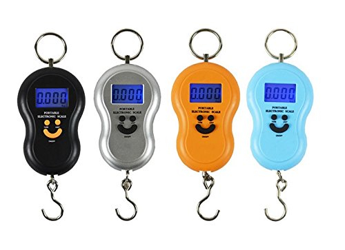 50kg 10g Portable Hanging Luggage Digital Smile Mini Weight Machine