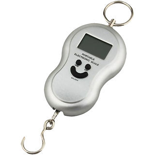 50kg 10g Portable Hanging Luggage Digital Smile Mini Weight Machine