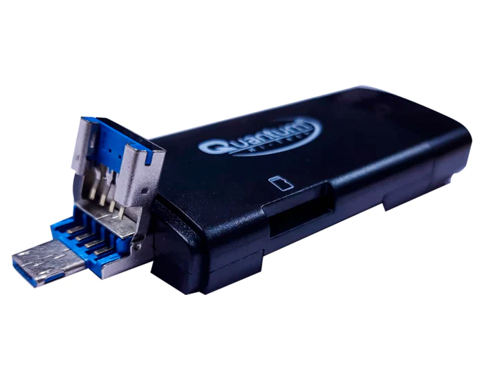 Quantum: QHM6570 3 in 1 SD Card Reader | USB Type C, USB 3.0 and Micro USB, OTG, Memory Card