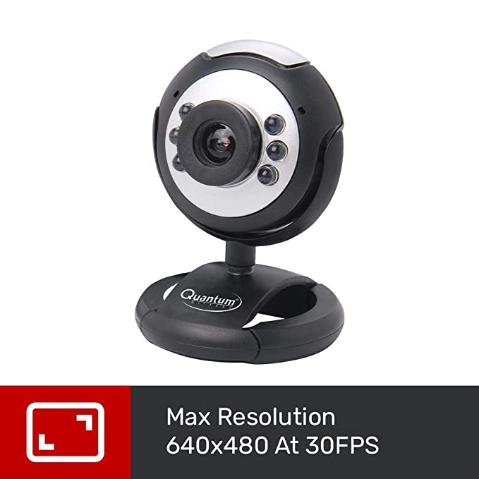 Quantum QHM495LM 6 Light USB Webcam for Laptop/Desktop