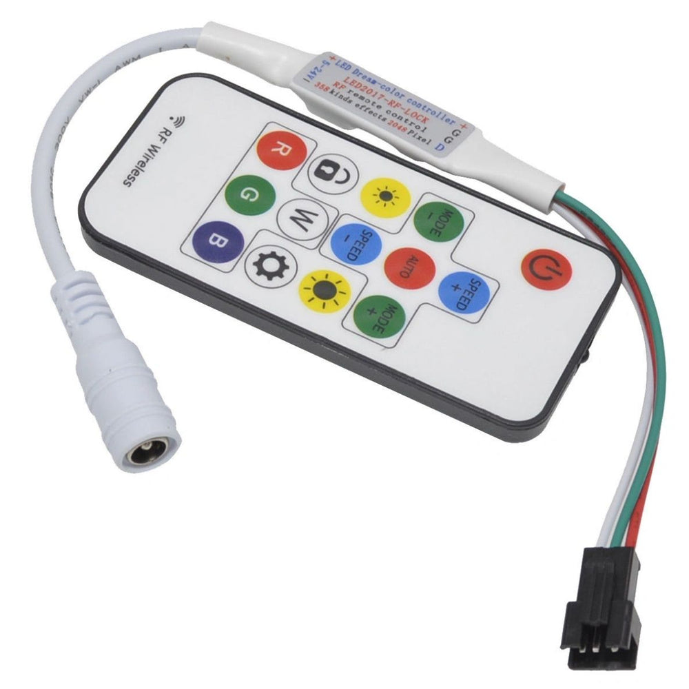 5-24V LED2017-RF-Lock LED Light Strip Wireless Remote Mini WS28xx RGB
