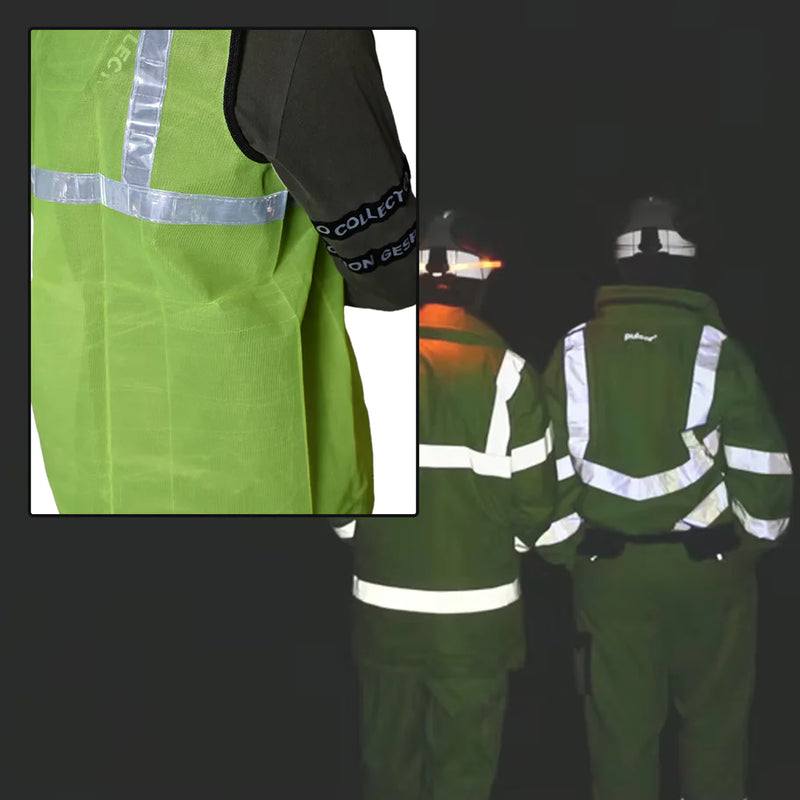Generic: Reflective Tape Safety Jacket - Green