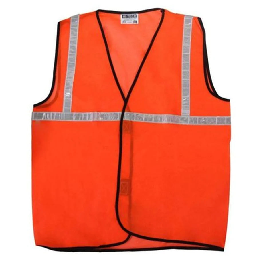 Generic: Reflective Tape Safety Jacket - Orange