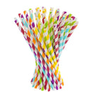 8mmX200mm Striped Paper Straws Rainbow Colorful Pipe for DIY/Art & Craft
