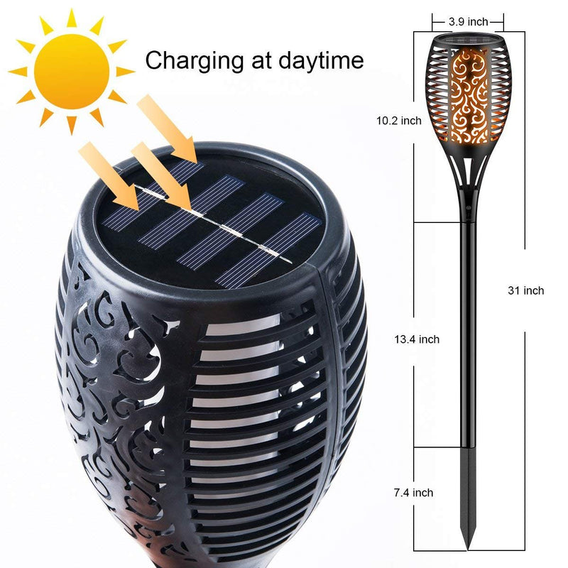 [Type 1] Solar Lamp Flickering Flame Light for Home and Outdoor