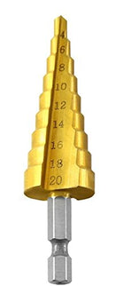 [High Quality] HSS Step 3 Drill Bits Set Power Tools Step Drill 4-12/4-20/4-32mm Cone Titanium Coated Metal Hole Cutter Tools