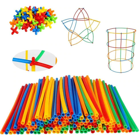 200pcs Straws and Connectors Builders Kit