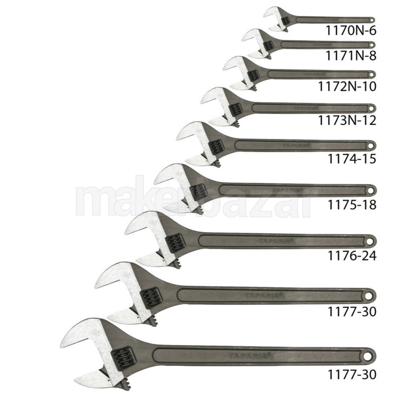 Taparia: 1171N-8 Single Sided Open End Adjustable Spanner Wrench 205mm/8inch