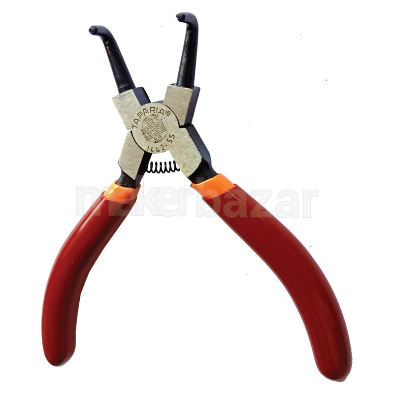 Taparia: 1443-5C External Straight Nose Circlip Plier PVC Dip Coated Sleeve 125mm/4.91Inch