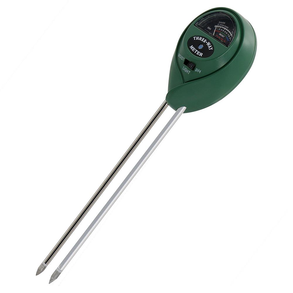 Three Way Soil Meter For Moisture, Light Intensity and pH Testing Mete