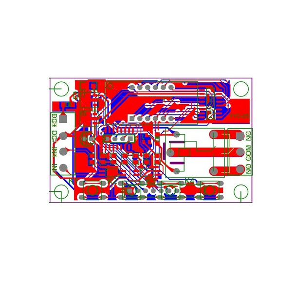 DC 12V 5A YYC-2S Adjustable 4 Digit LED Delay Relay Module Timer Control Switch Board (Green)