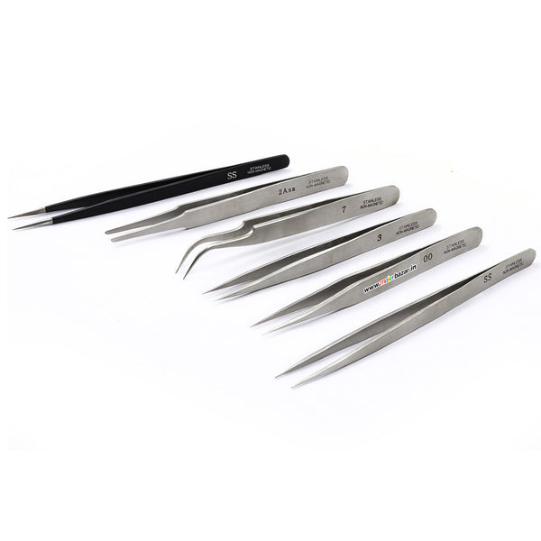 No.7 Stainless Steel Tweezers - Model Craft Tools USA