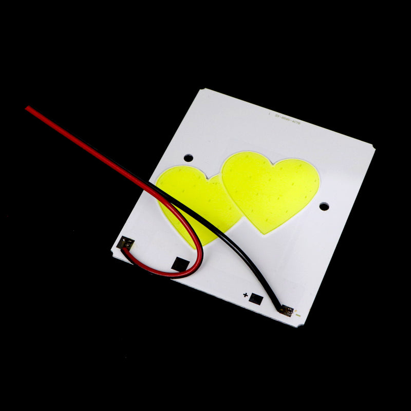 11.1V - 12V Two Hearts Shape COB led Light [ Color - Cool White ]