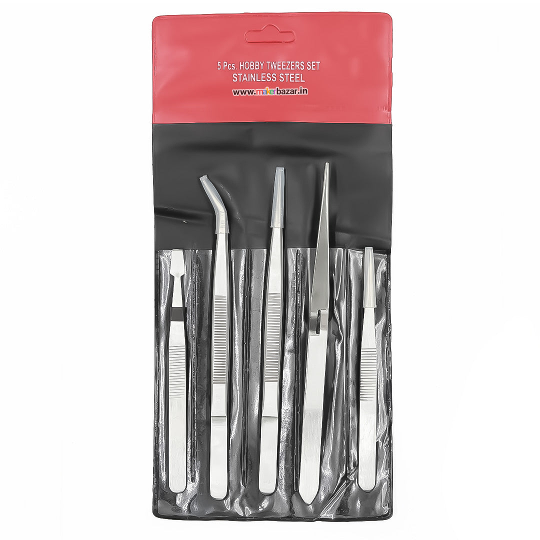 Make Them Suffer 2枚セット Generic: [Type 2] 5pc Universal Stainless Steel Tweezer Set