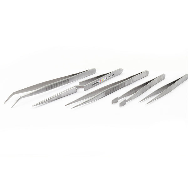 Generic: [Type 2] 5pc Universal Stainless Steel Tweezer Set