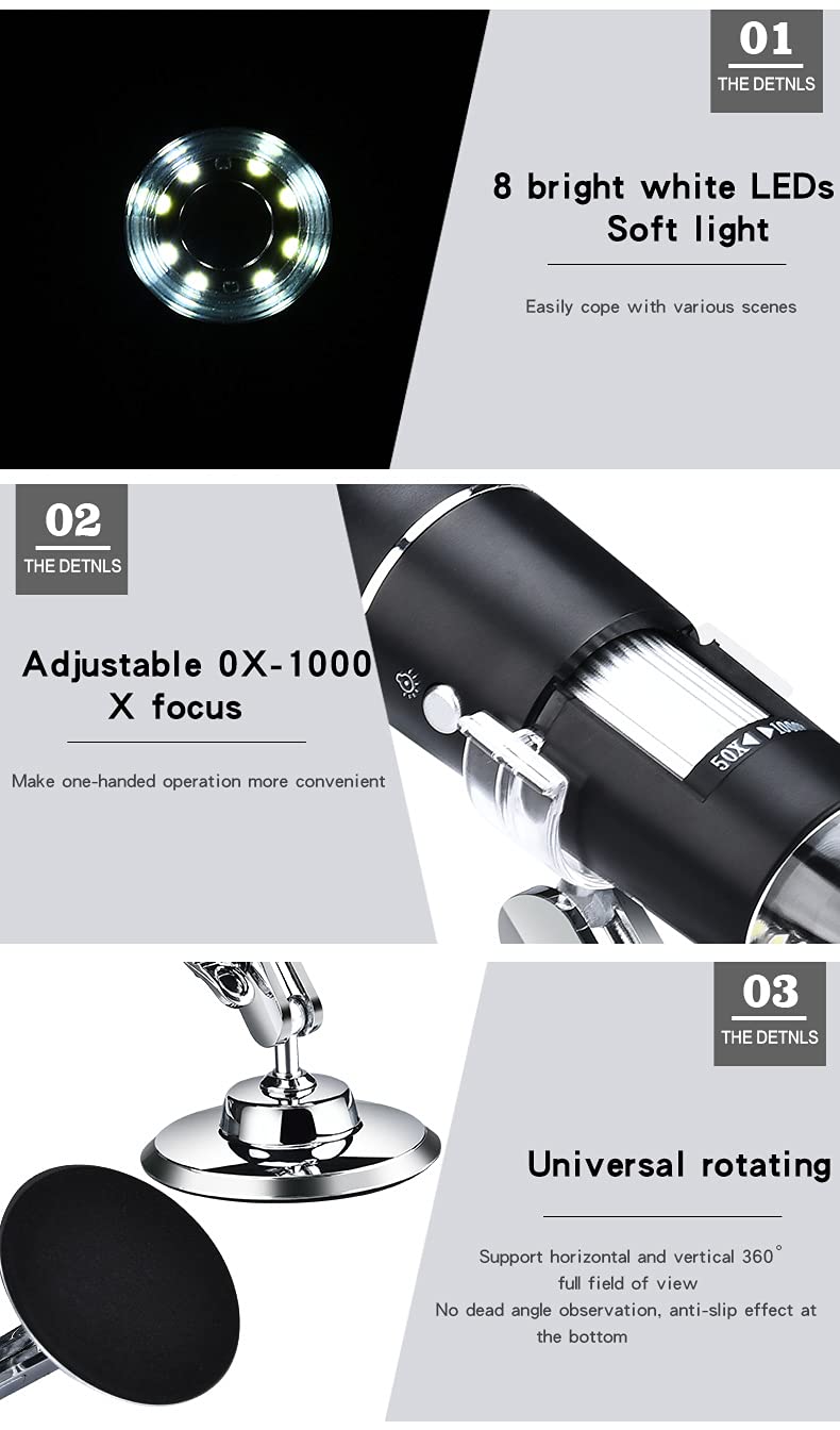 [Type 2] Portable USB2.0 Digital Microscope 1000X