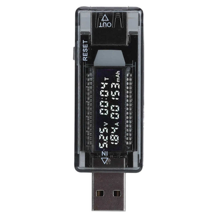 USB Inline 3V-9V LCD Display Voltage/Current/Capacity Meter