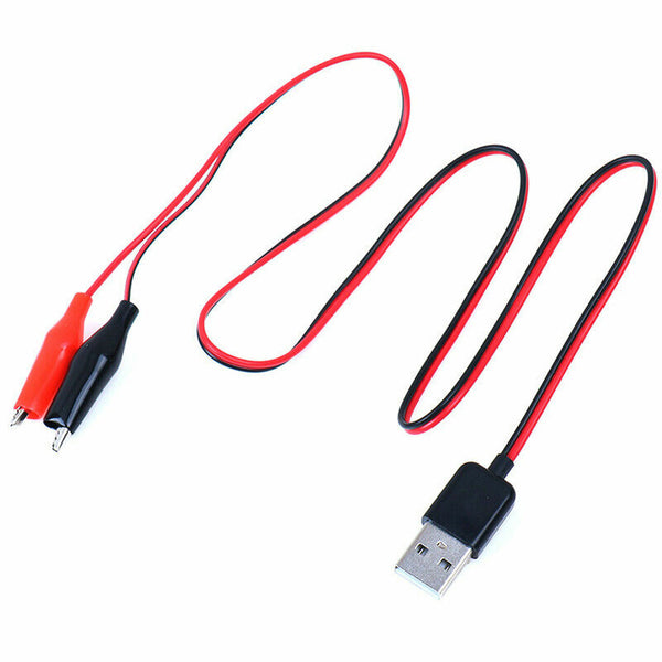 Alligator Test Clips Clamp to USB Male Connector - 60cm