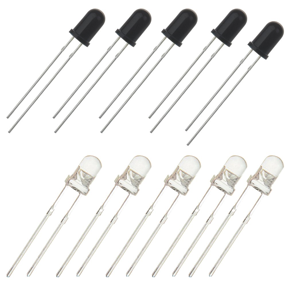 Led Ir Receiver Module IR Receiver & Transmitter LED Pair (Round Head)