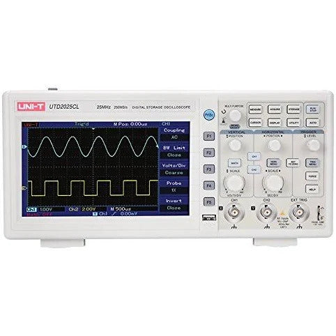 Uni-T UTD2052CL 50 MHz Digital Oscilloscope Analyser (DSO) 2 Channel 500Ms/s 7 inch TFT Display