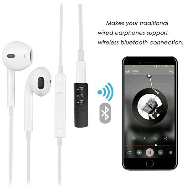 Universal 3.5mm Bluetooth Audio Wireless Receiver with Microphone for