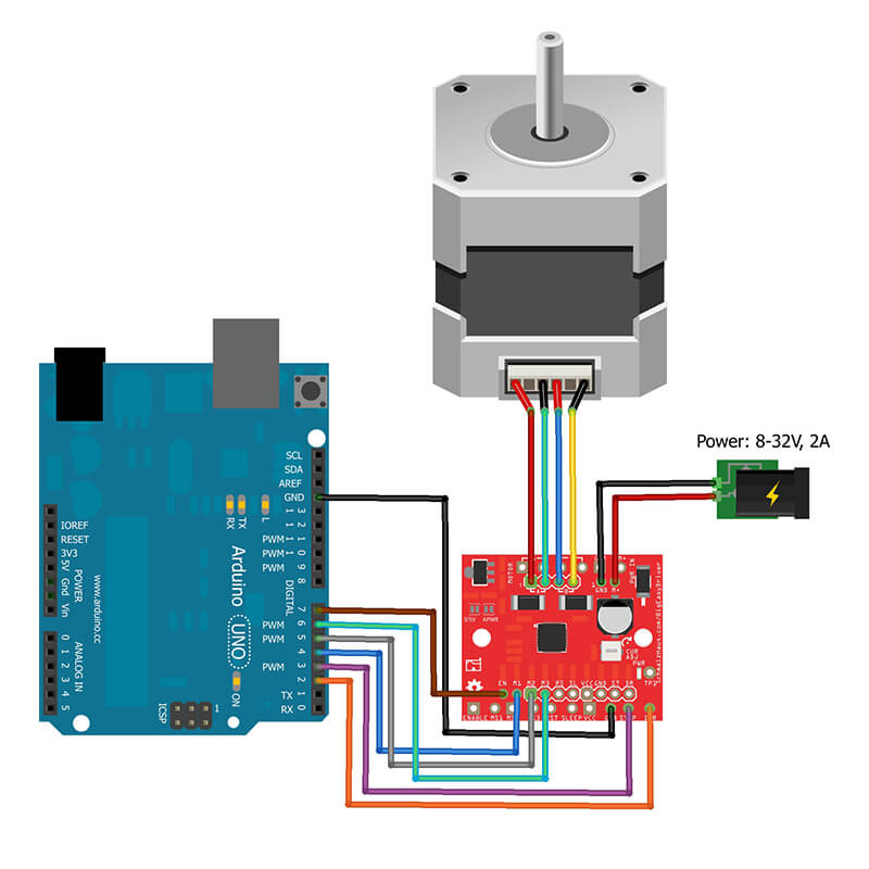 Connecting Arduino to Stepper Motor IC A4998