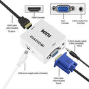 VGA to HDMI HD 1080P Video Converter Adapter with 3.5mm Audio Port Media Streaming Device