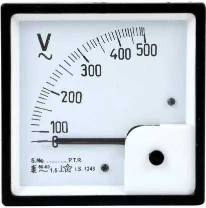 0-500V AC Analog Panel Voltmeter 72mm