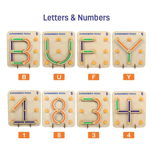 Wooden Alphabets Construction Puzzles