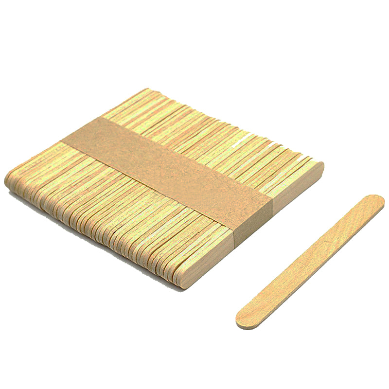 Wooden Popsicle Stick Premium Quality (Pack of 50) - Small (102mm x 10mm) - Craft