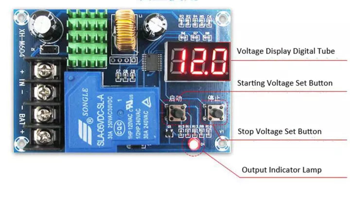 XH-M604/HCW-M634 6V-60V Battery, Charging Control Board, Intelligent Charger Power, Control Panel Automatic, Charging Power