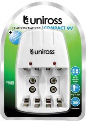 Eveready Uniross: 4 x AA/AAA & 2 X 9V Rechargeable Battery Charger