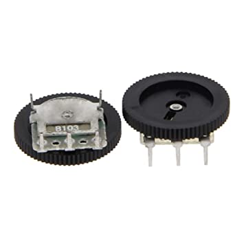 B103 3-Pin Round Dial Potentiometer Rotary Volume Control Switch 10K 16mm