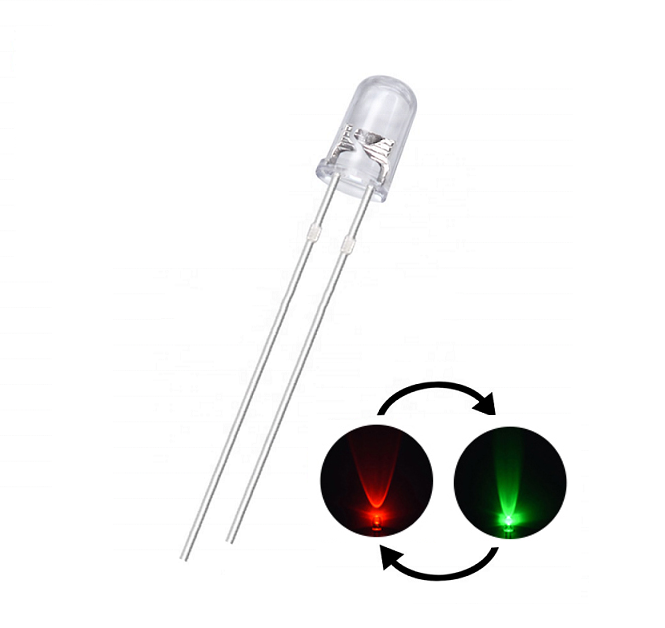 2 Pin DIP Bicolor LED 5mm (Auto Flashing)