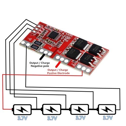 14.8V 16.8V BMS 4S High Current up to 30A 18650 Lithium Battery Protection Board